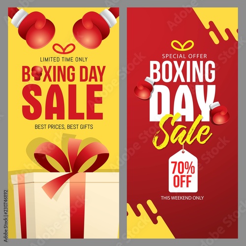 Boxing Day Sale banner template design
 photo