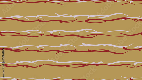 Easy pattern from smooth wavy color lines The idea of a beautiful design of packaging, tiles, textiles, wallpapers, covers, cards, corporate identity Light calligraphic waves
