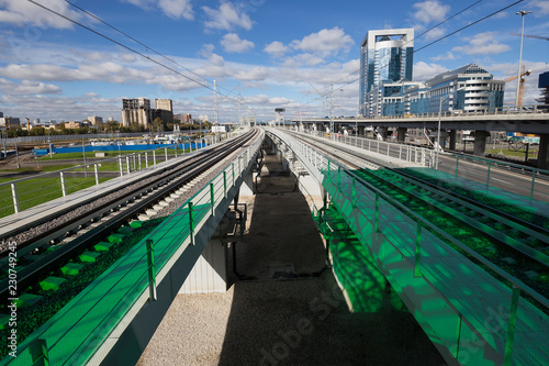 Little Ring of the Moscow Railways- MCC,or MK MZD, is a 54.4-kilometre-long orbital railway.Russia. Opened 10 September 2016. photo