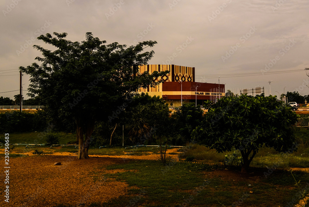 exterior view to Palace de Congress, Niamey, Niger exterior view to Palace de Congress, Niamey, Niger