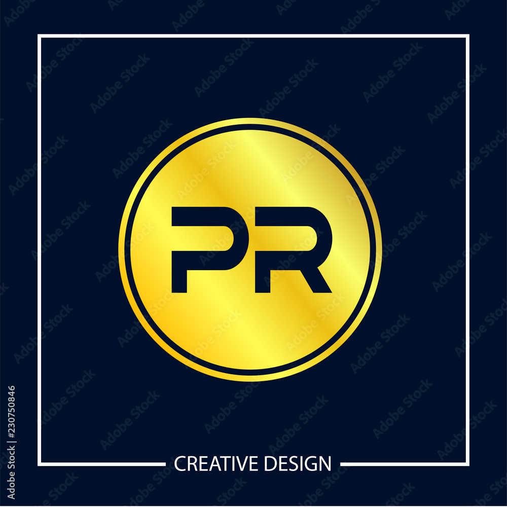 Obraz premium Initial Letter PR Logo Template Design