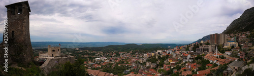 Landscape with ruins of Kruje castle, Albania