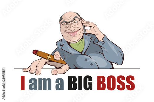 boss character, chief, boss icon for logotype, flyer, posters, card, label, badge, banner, girl boss, chief logo, hand drawn lettering, chief head, vector graphics to design