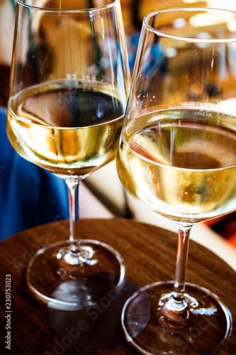 two glasses of wine
