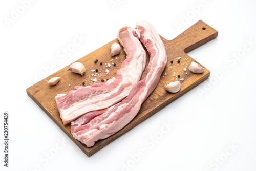 Obraz na plátne fresh raw streaky pork