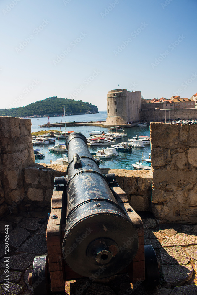 view of port of dubrovnic old town