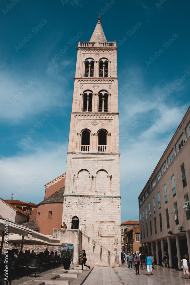 tower of the church in zadar