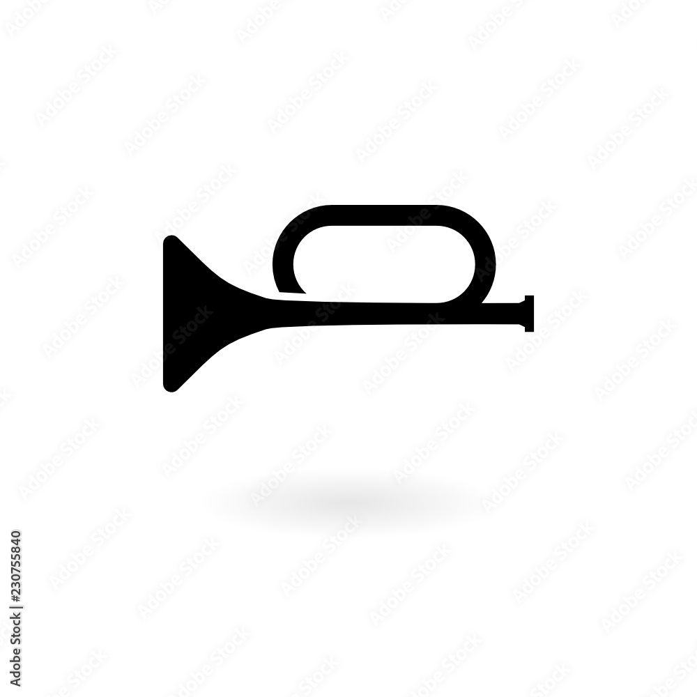 Trupmpet icon. Simple flat isolated illustration Trupmpet icon. Simple flat isolated illustration