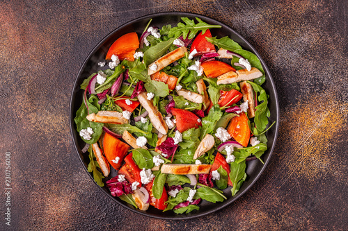 Fresh salad with chicken breast. photo