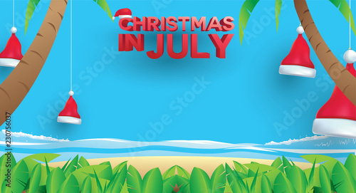 christmas in july design with 3d concept