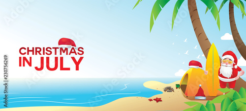 christmas in july design with 3d concept