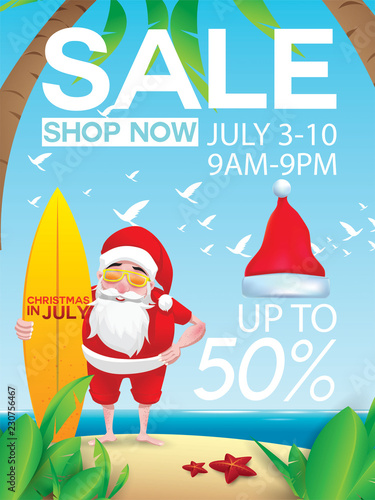 christmas in july design with 3d concept