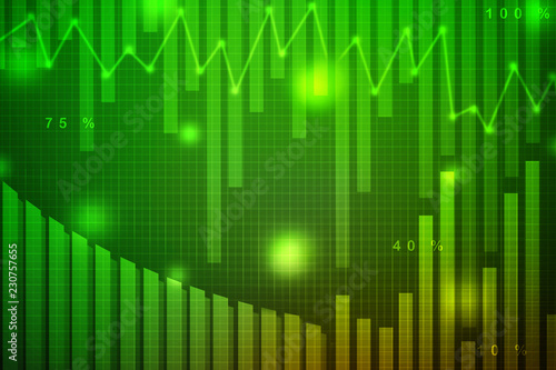 Wallpaper Mural 2d rendering Stock market online business concept. business Graph  Torontodigital.ca