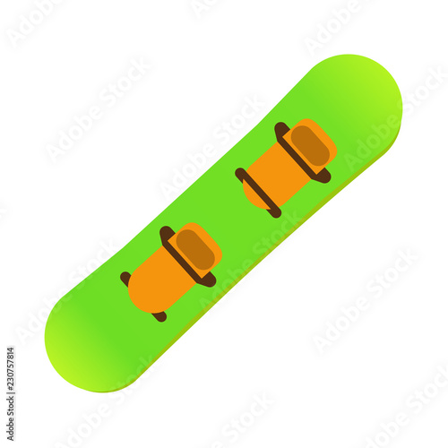 Vector illustration of snowboard on white background