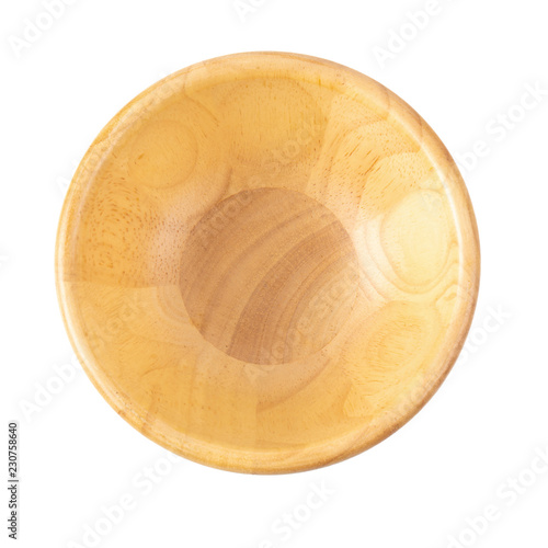 Wooden cup isolated on a white background