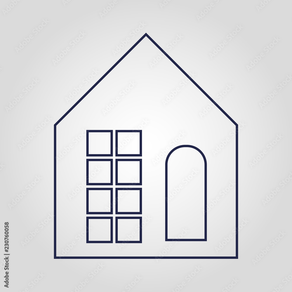 Home icon isolated linear vector sign Home icon isolated linear vector sign