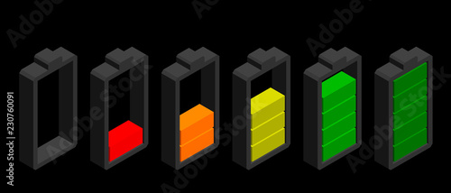 Battery icon. Charge level ...