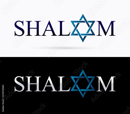 Shalom text design Shalom is a Hebrew word meaning peace, hello and goodbye graphic vector