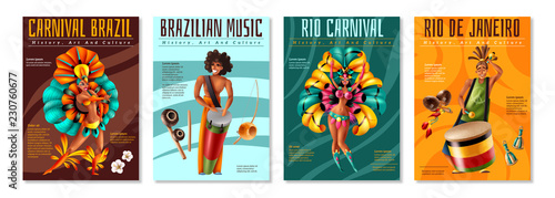 Brazil Carnaval Posters Set
