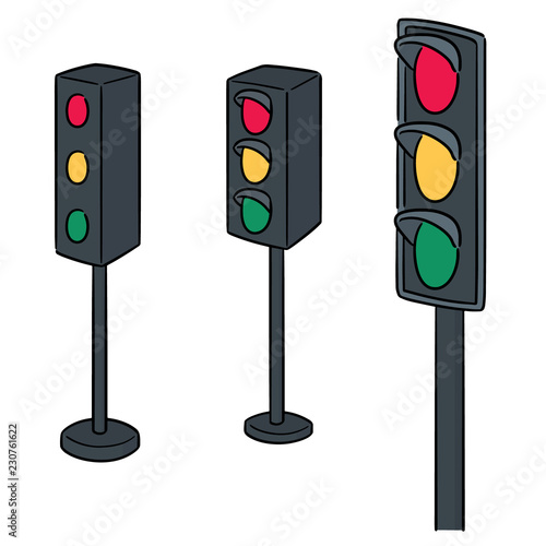 vector set of traffic light