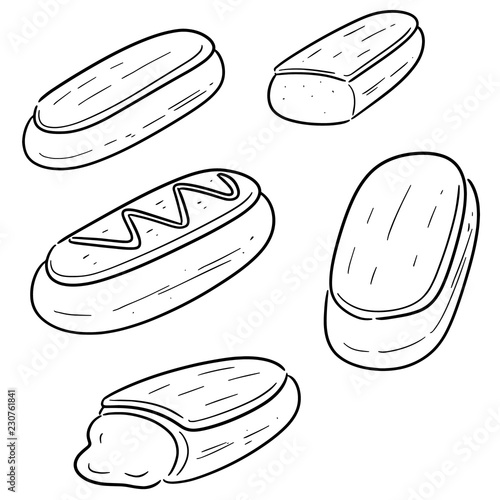 vector set of eclair