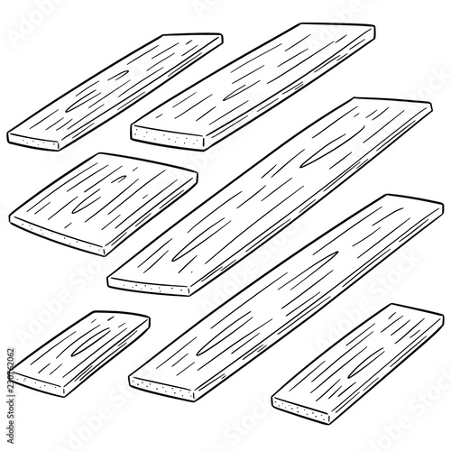 vector set of plywood