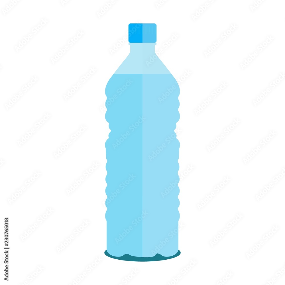 Vector small bottle of pure water on a white background Vector small bottle of pure water on a white background