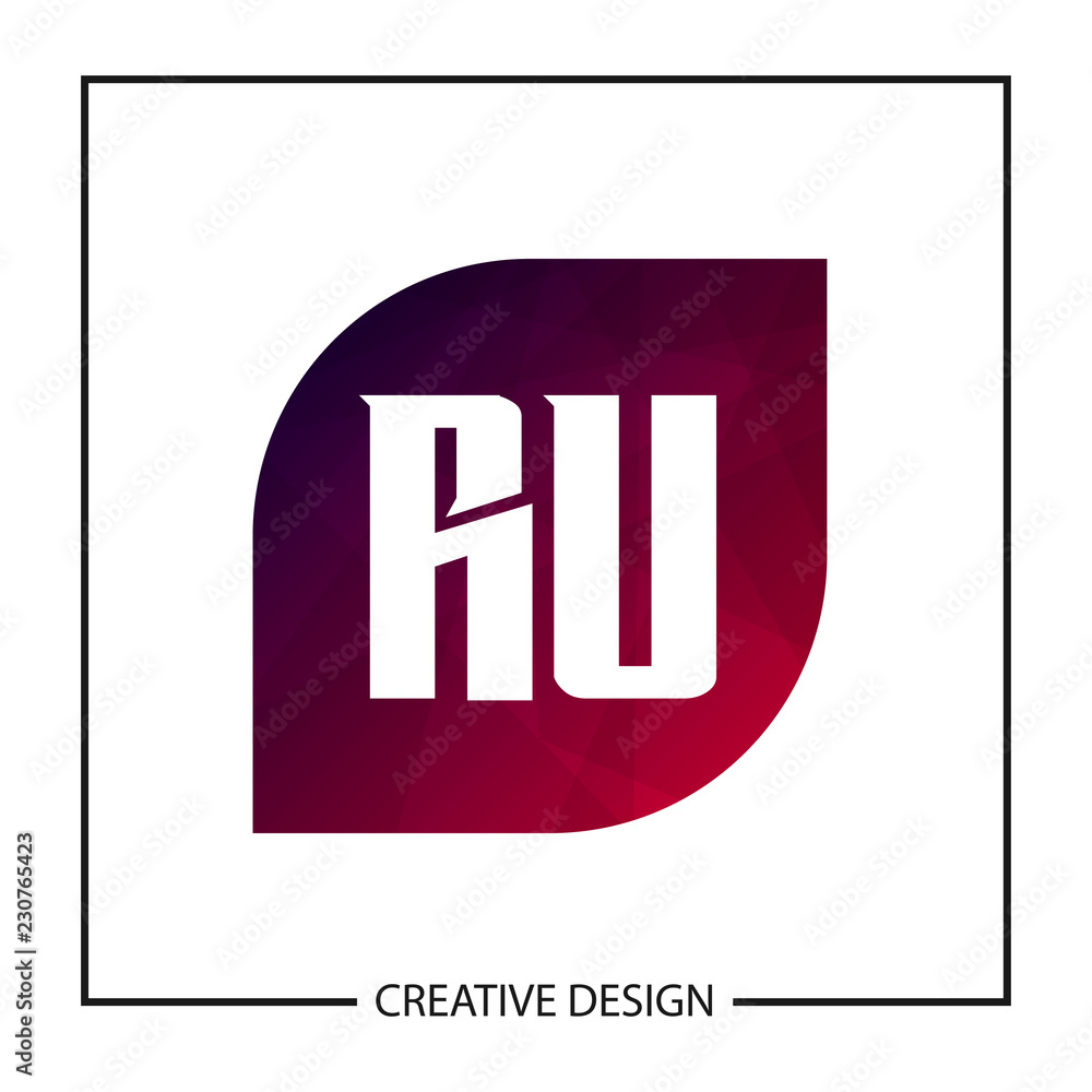 Initial Letter RU Logo Template Design Initial Letter RU Logo Template Design