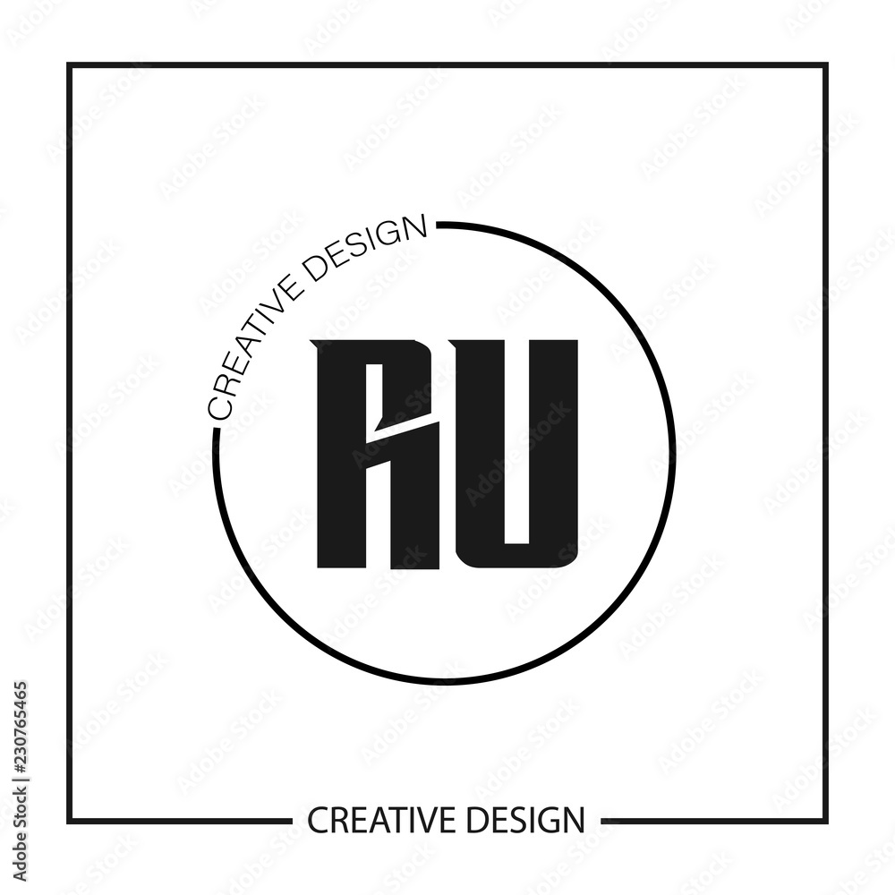 Initial Letter RU Logo Template Design Initial Letter RU Logo Template Design