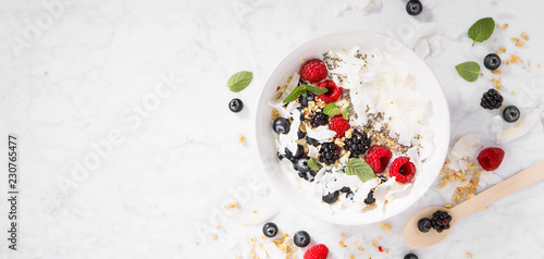 Yogurt bowl with fresh berries