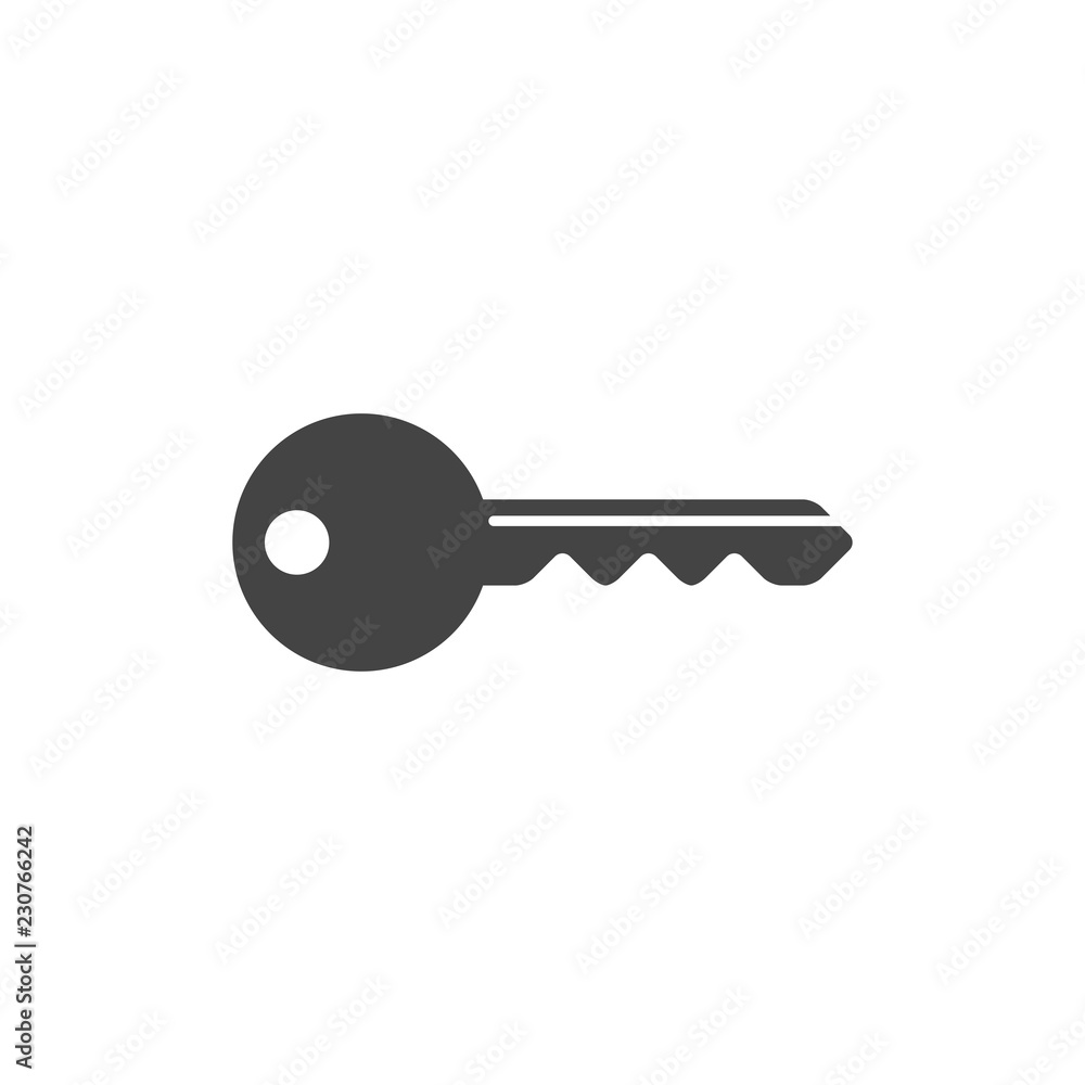 Key flat vector icon Key flat vector icon