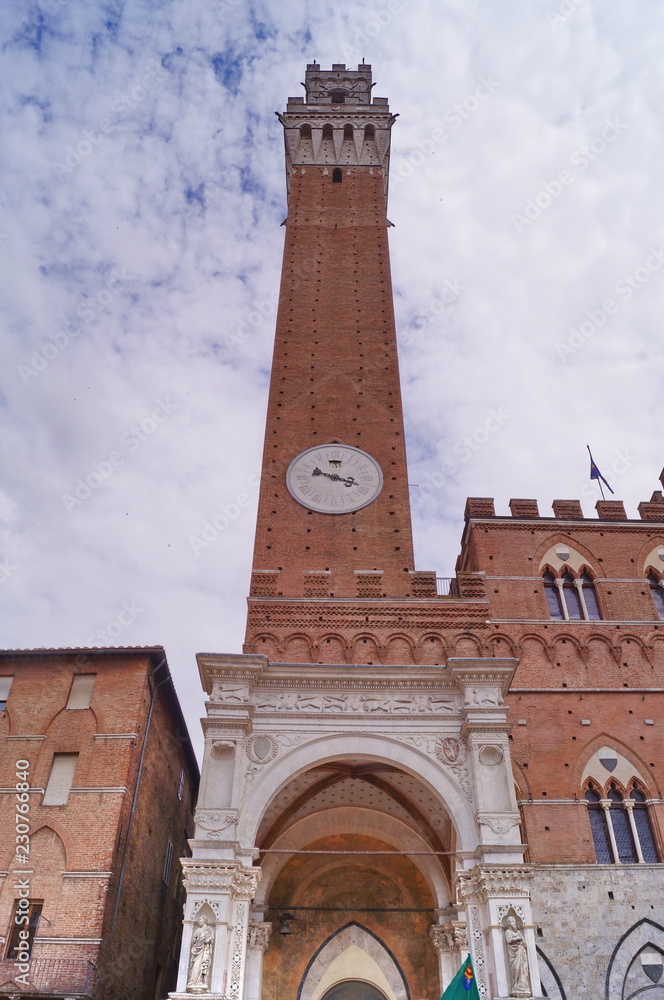 Fototapeta premium Mangia Tower, Siena, Italy