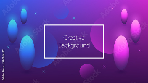 Futuristic background with colorful shapes