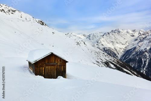 House at mountains - ski resort Solden Austria © Nikolai Sorokin