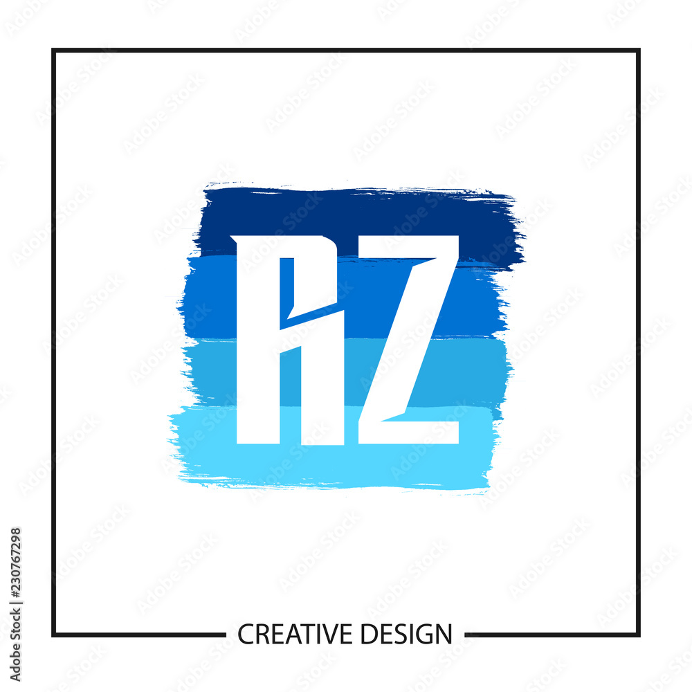 Fototapeta premium Initial Letter RZ Logo Template Design