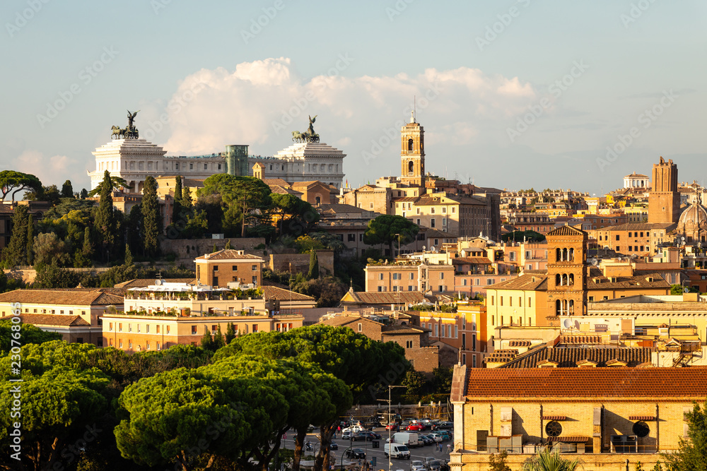 Cityscape of Rome and the 
