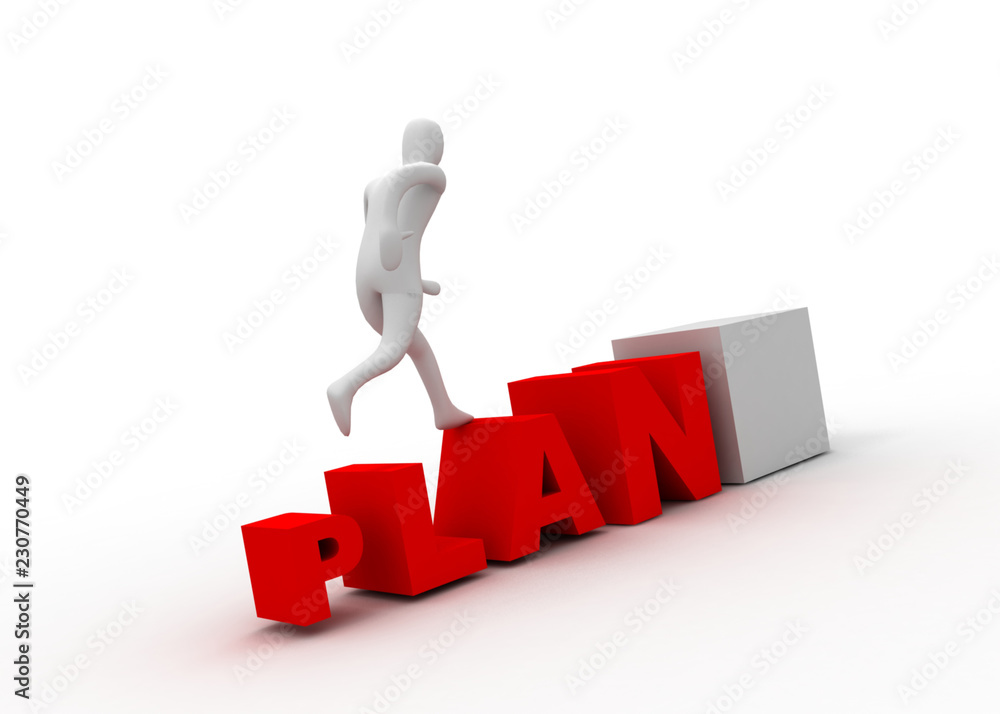 3d man climb on plan 3d man climb on plan
