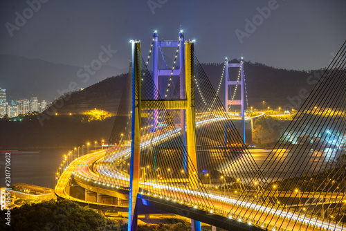 traffic in city at night