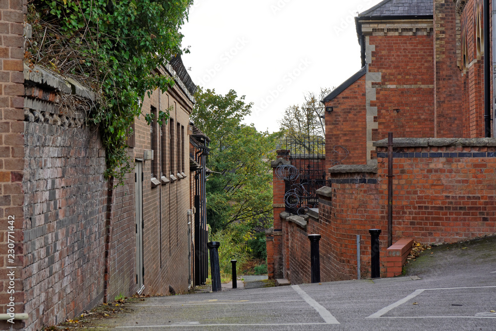 Short side street in the center of the old town in Sutton Coldfield, UK