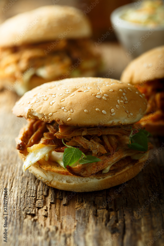 Pulled pork burgers Pulled pork burgers
