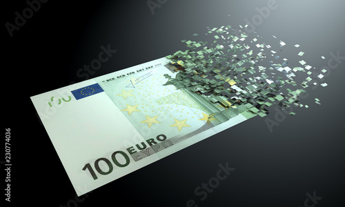 The dematerialization of Euro money photo