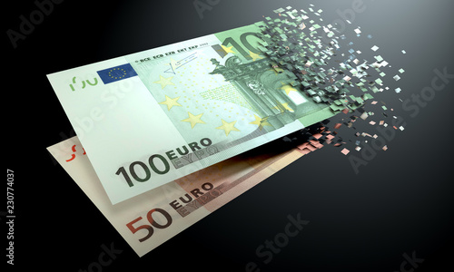 The dematerialization of Euro money