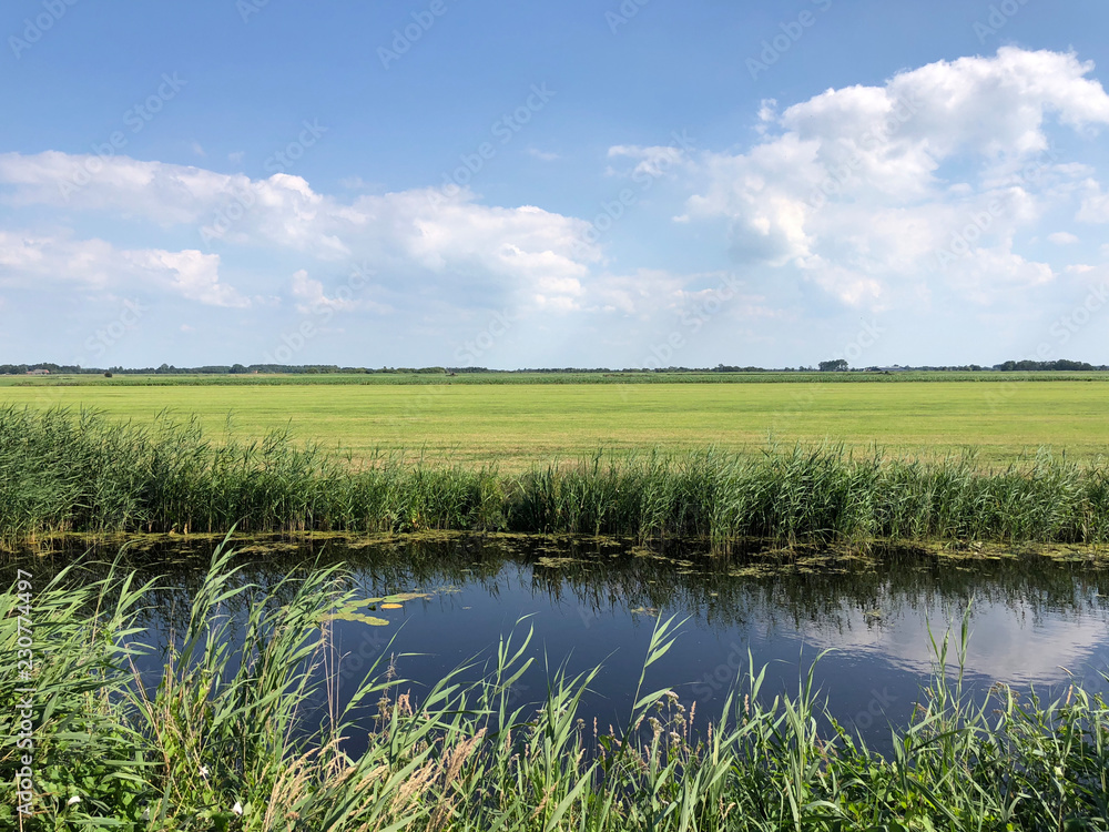 Canal and farming landscape