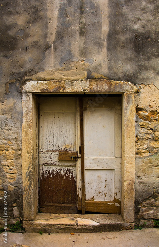 A door in the historic village of Vodnjan (also called Dignano) in Istria, Croatia 