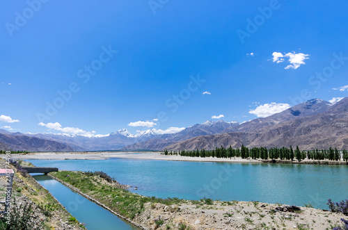 Mountain landscape lake