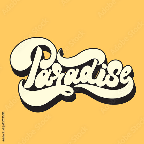 Passion. Vector handwritten lettering made in 90's style. Template forcard, poster, banner, print for t-shirt.