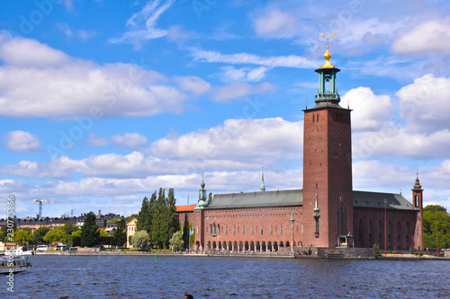 Quadro em tela Stockholm City Hall, seen from the south across water