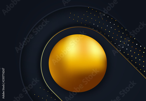 Black modern vector background overlap multi paper lighting square 