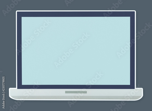 Laptop icon isolated on background