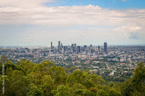 Panoramic view of Brisbane from Mt-Coot-Tha Lookout point